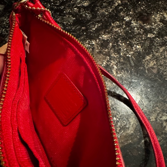 A perfect gift option. Coach Corner Zip Wristlet- Red Pebble Leather - Picture 7 of 7